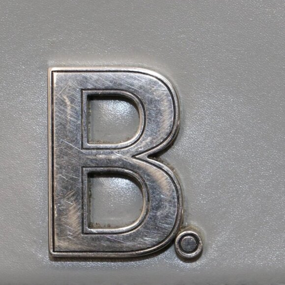 Balenciaga B Small Shiny Leather Handbag - Grey - Picture 11 of 15